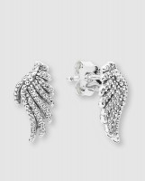 Pandora Silver Wings Earrings with zircons
