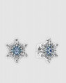 Pandora Silver Earrings with crystals